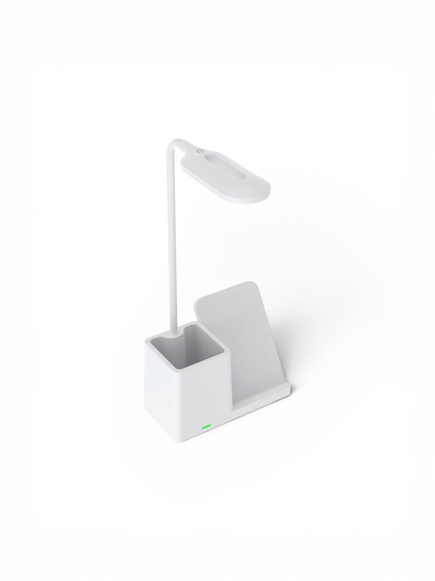 Lampă de birou Casalux cu încărcare fără fir, reglare tactilă a luminozității, suport pentru telefon, LED - imagine 3