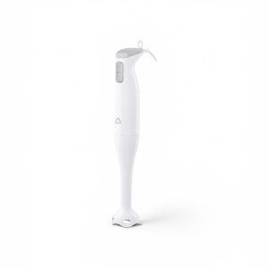 Mixer vertical Ambiano de culoare alba cu doua butoane gri si picior de mixare din otel inoxidabil