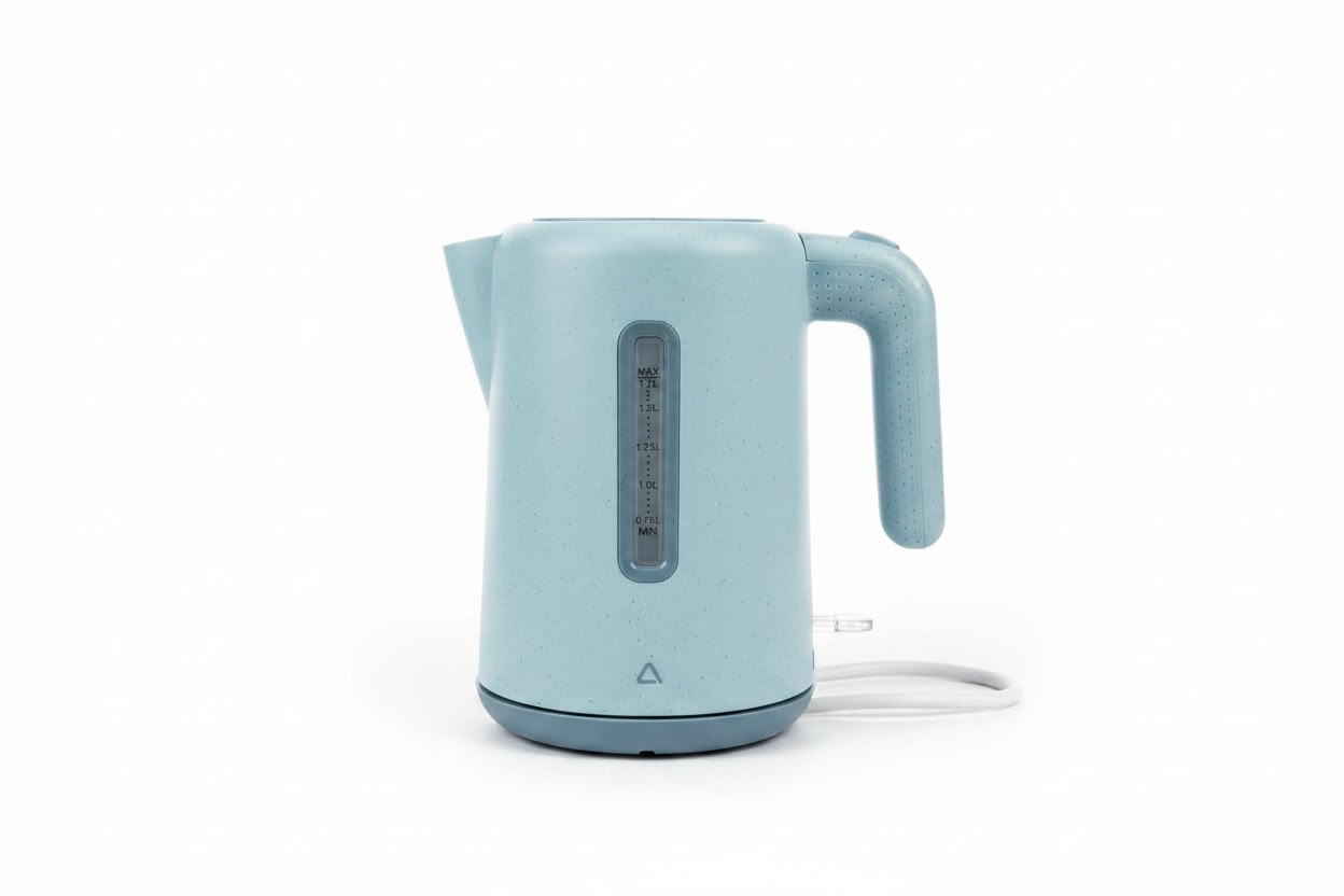 Fierbător electric Ambiano, 1,7 L, 2200 W, Bază rotativă 360°, Oprire automată, Albastru deschis