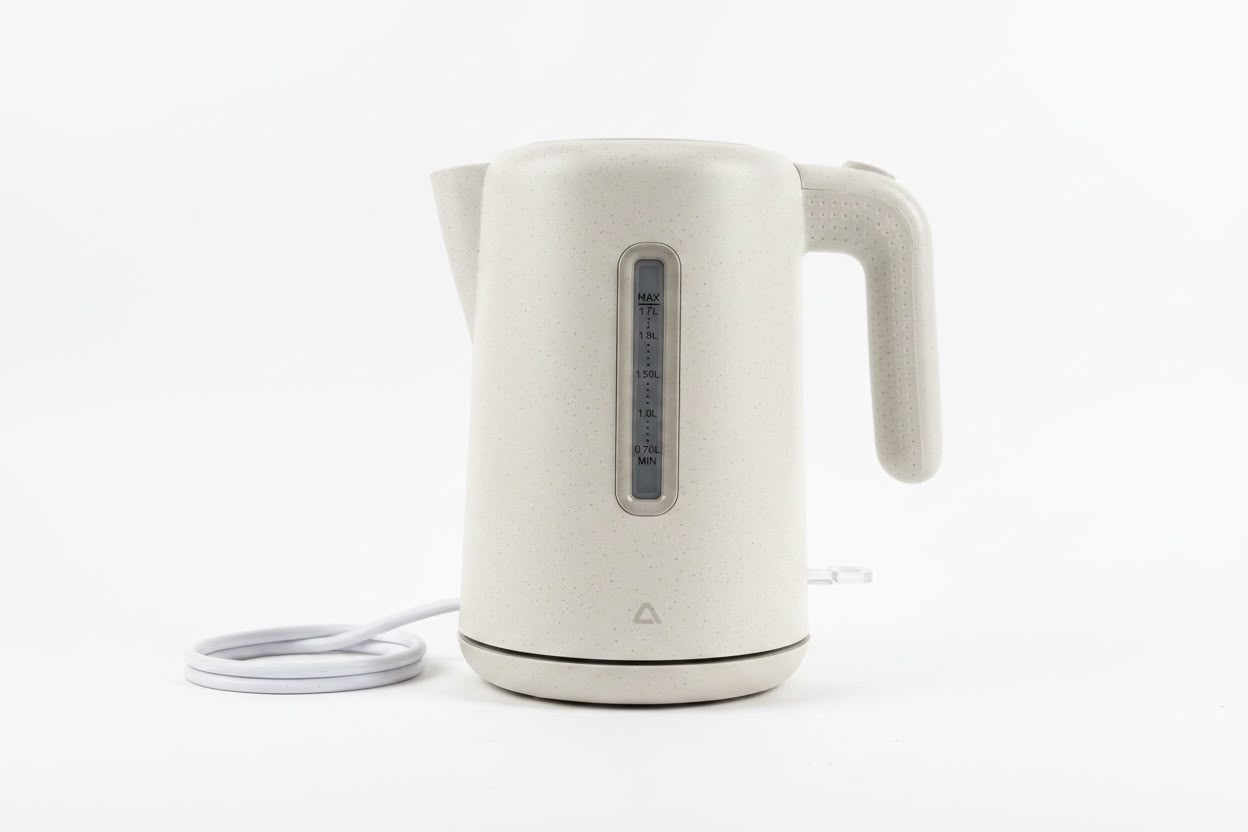 Fierbător Electric Ambiano 1,7 L, 2200 W, Bază Rotativă 360°, Deschidere Automată a Capacului, Alb