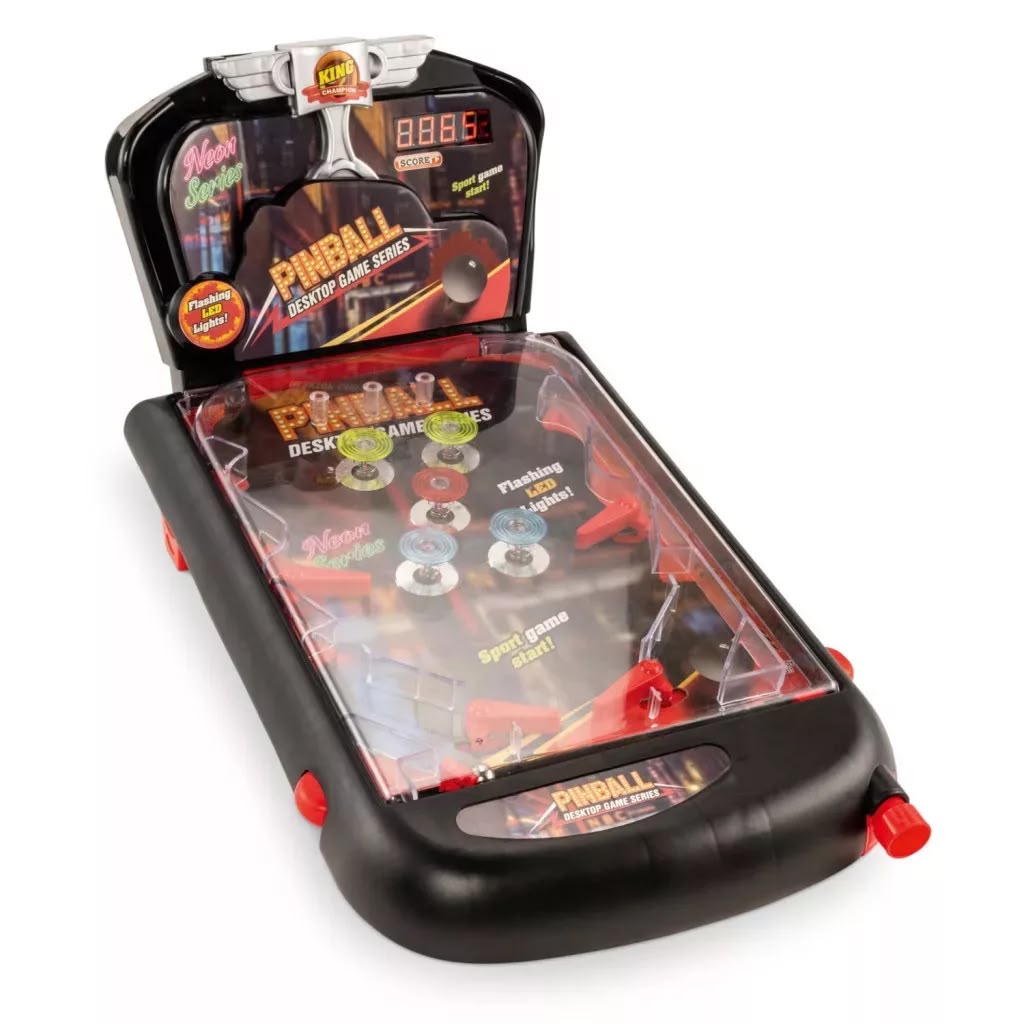 Joc Electronic de Pinball Crane pentru Masă, Afișaj Digital, Efecte Luminoase și Sonore, 1–2 Jucători, 5+ Ani - imagine 2