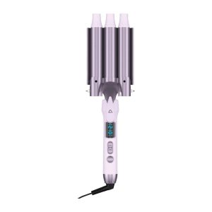 Ondulator de Păr cu 3 Cilindri AMBIANO, 105 W, 130–210°C, Afișaj Digital, Pentru Bucle ,Mov - Produs folosit