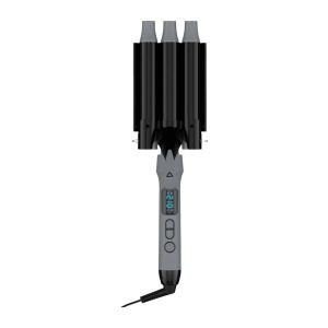 Ondulator de Păr cu 3 Cilindri AMBIANO, 105 W, 130–210°C, Afișaj Digital, Pentru Bucle ,Negru