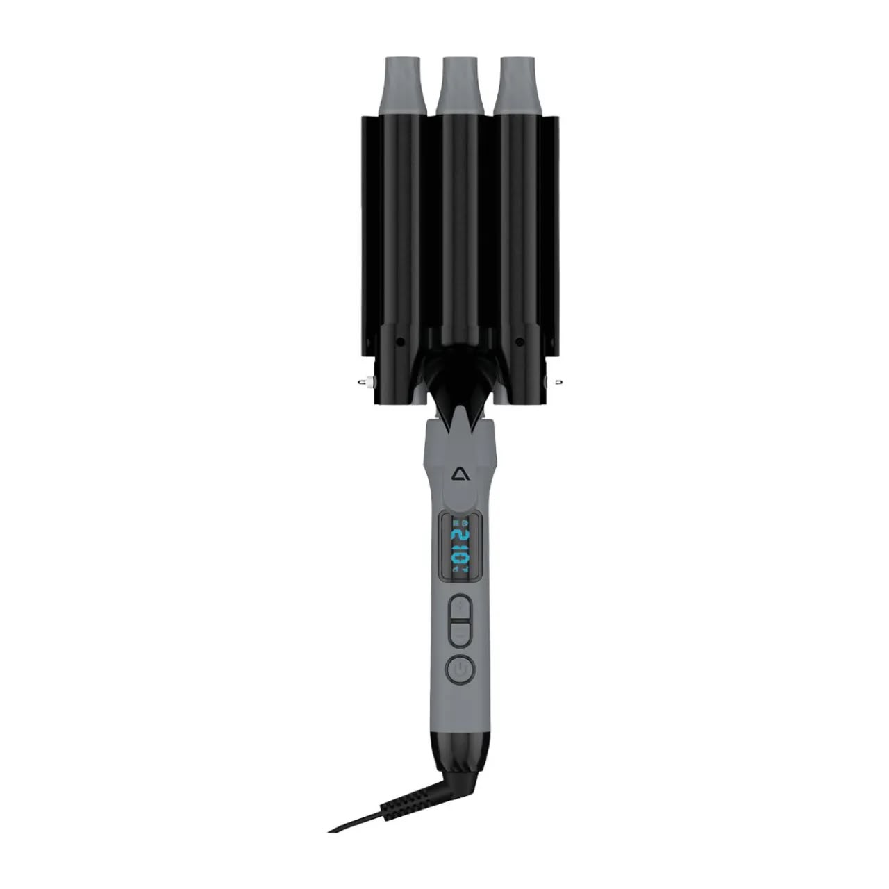 Ondulator de Păr cu 3 Cilindri AMBIANO, 105 W, 130–210°C, Afișaj Digital, Pentru Bucle ,Negru