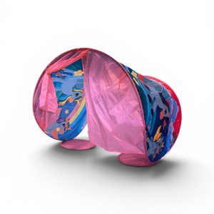 Cort pentru pat copii Mundo Diver – Tip Pop-Up, cu instalație luminoasă, Unicorn, 220 × 78 cm