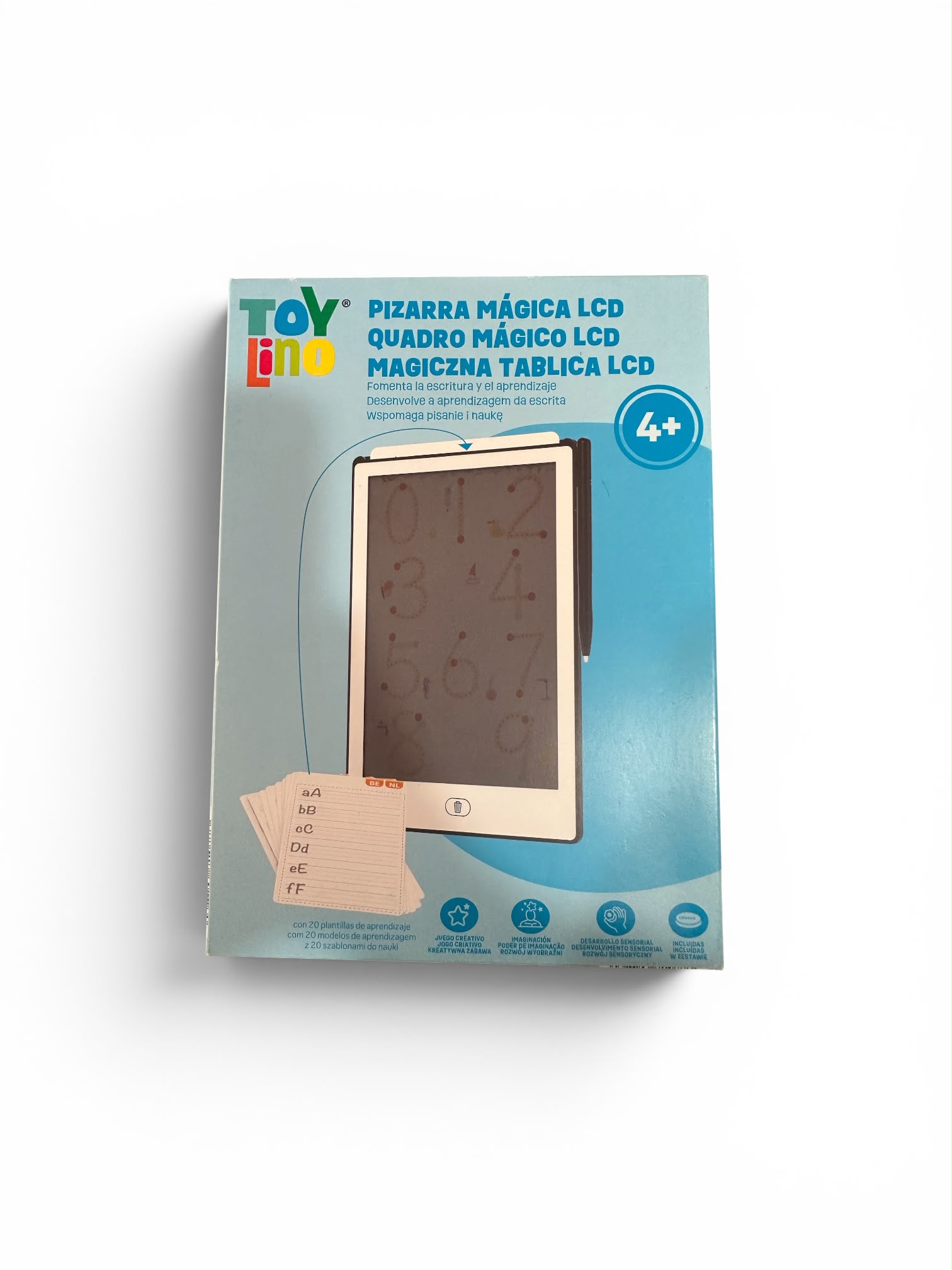 Tabletă LCD pentru desen și învățare Toy Lino – 8,5", cu 20 fișe reutilizabile, stilou inclus