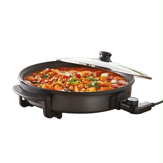 tigaie electrica Ambiano 1500 W 40 cm capac sticla voreea