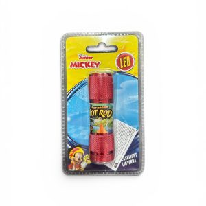 Lanternă LED Disney Junior Mickey Mouse Roadster Racers pentru Copii, Aluminiu, 3x AAA Incluse, Roșu