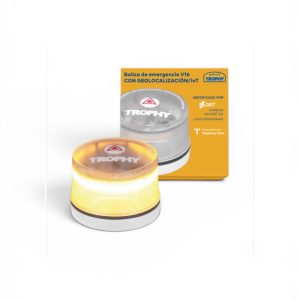 Lampă de avertizare auto Trophy V16 cu geolocalizare, conectare DGT 3.0, certificată, rezistentă la apă IP54