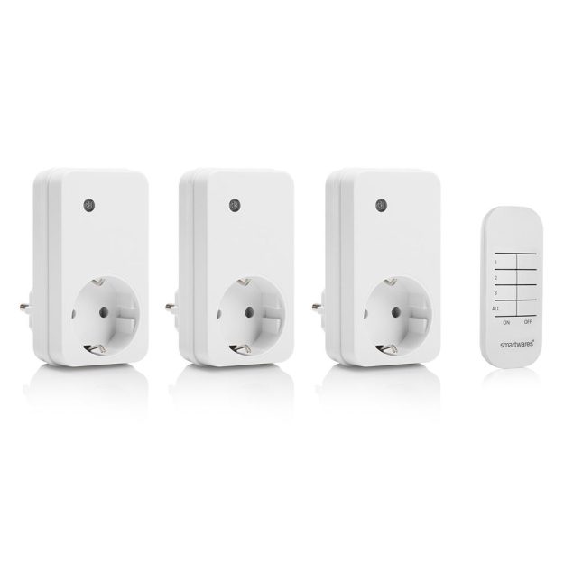 Set Prize Wireless Smartwares SH4-99573 – 3 Prize Telecomandate + Telecomandă RF, 1000W, Rază 30 m
