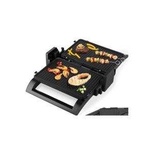 Grătar Electric Multifuncțional Nova 4 în 1, 1500 W, Plăci Interschimbabile, Deschidere 180°, Termostat Reglabil