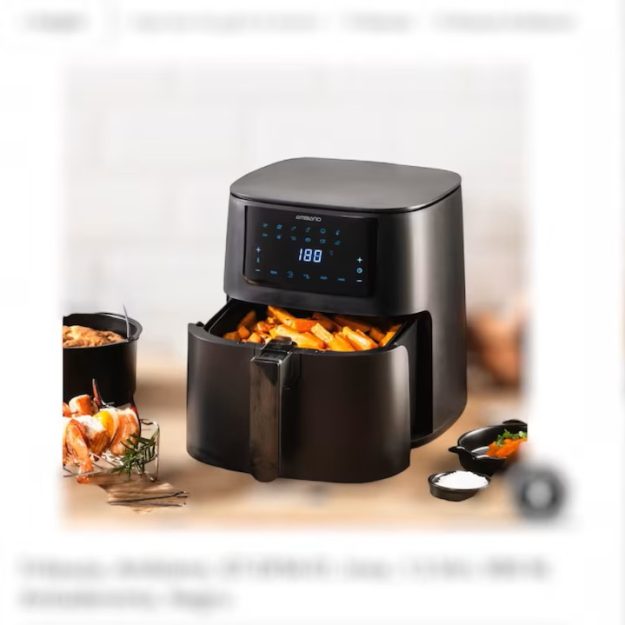 Friteuză cu Aer Cald Ambiano – Capacitate 3,5 L, Ecran Tactil, 8 Programe, 1400 W