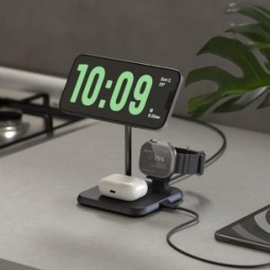 Stație de Încărcare Wireless Magnetică Zens Aluminium 4 în 1 pentru Telefon, Ceas Inteligent și Căști, Ieșire USB-C 18W