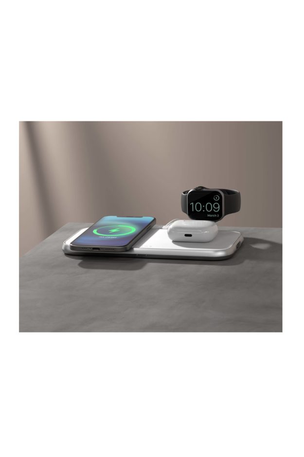 Stație de Încărcare Wireless Magnetică Zens Aluminium 4 în 1 cu Încărcător pentru Ceas Inteligent Inclus și Port USB-A