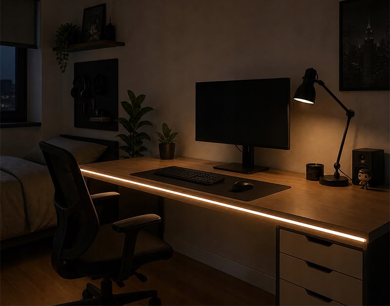 Bandă LED Inteligentă Casalux – 5 m, RGB + Alb Cald 3000 K, 800 lm, Telecomandă și Control prin Aplicație - imagine 3