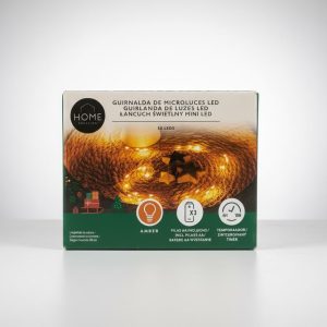 Sir luminos cu 50 mini LED-uri Home Creation si temporizator