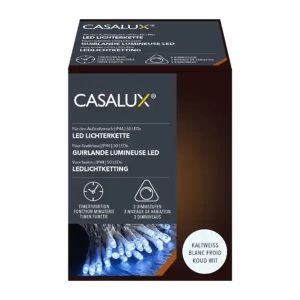 Sir luminos Casalux cu 50 LED-uri alb rece si temporizator