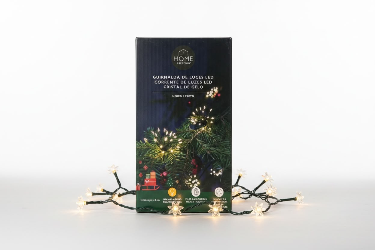 Sir luminos decorativ Home Creation cu 90 micro LED-uri si temporizator