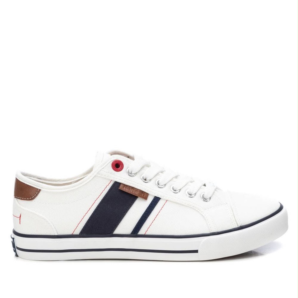 Pantofi sport bărbați Refresh – Albi cu Detalii Bleumarin, Maro și Roșii, Mărimea 42 - imagine 4