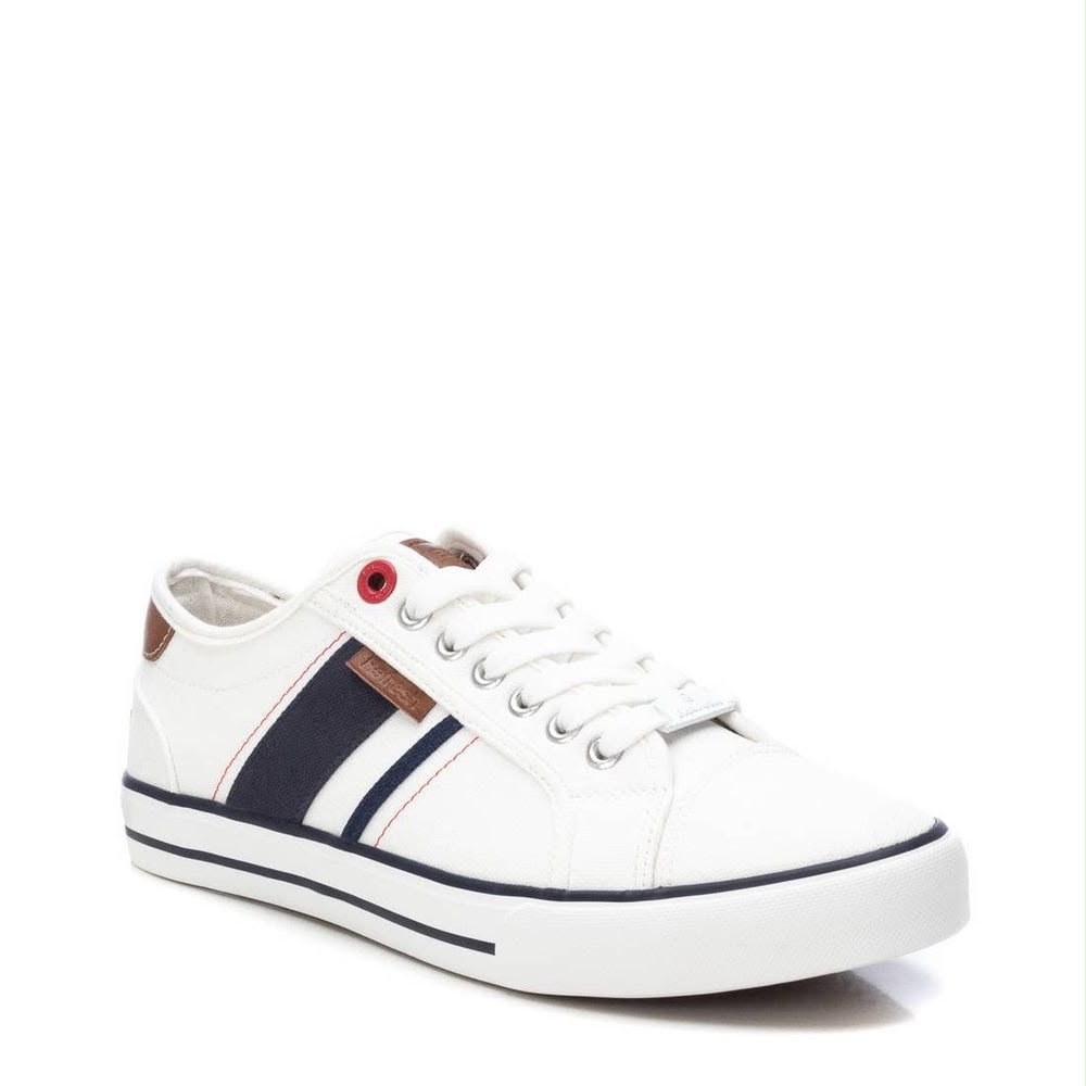 Pantofi sport bărbați Refresh – Albi cu Detalii Bleumarin, Maro și Roșii, Mărimea 42 - imagine 3