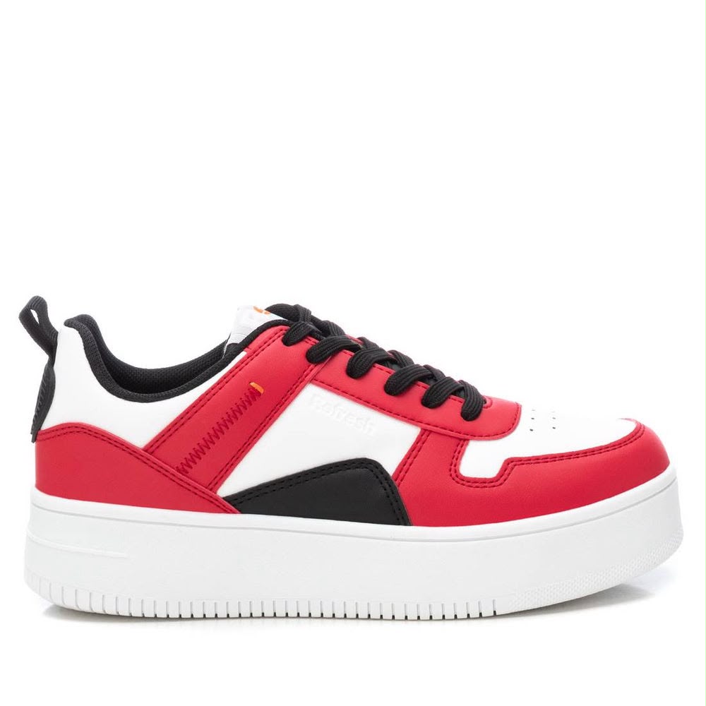Pantofi sport damă Refresh – Roșu, Alb și Negru, Talpă Înălțată, Branț cu Spumă cu Memorie, Mărimea 39 - imagine 2