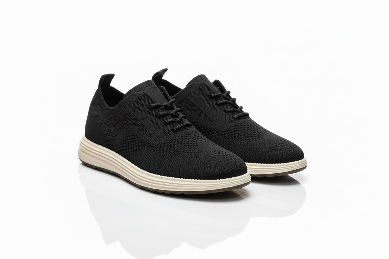 Pantofi Sport Bărbați din Material Textil – Maro sau Negru, Talpă Ușoară, Diverse Mărimi - imagine 2